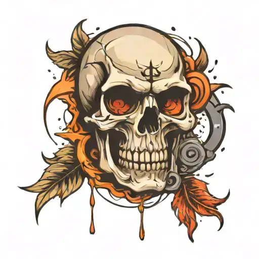 Skull Crying Eye Gym Equipment Integrated