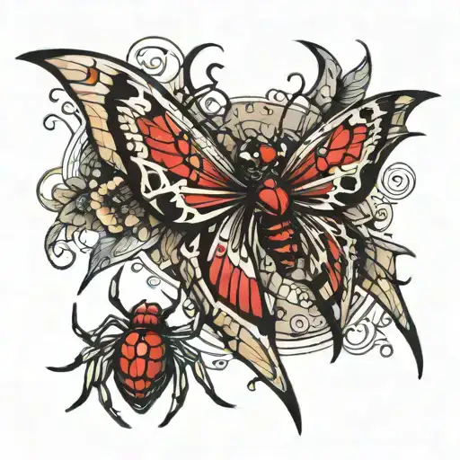 Spider Butterfly Emerging