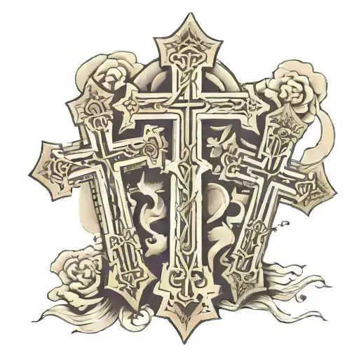 3 Crosses With Bible Verse Written