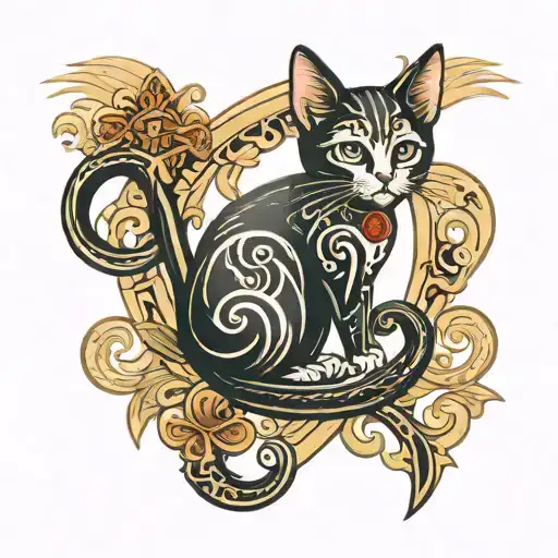 Manx Cat Ankh Symbol