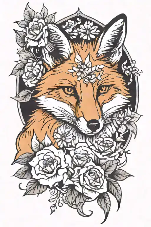 Fox And Flowers