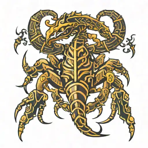 Tribal With A Scorpion Surrounded