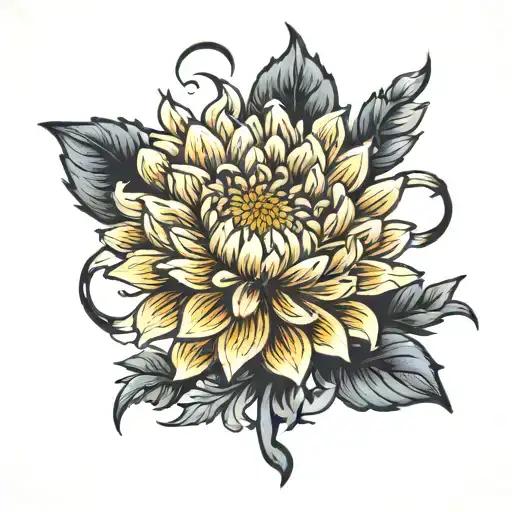 Chrysanthemum Flower Black