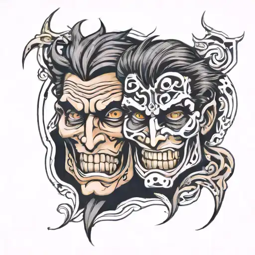 Two Face Gemini Good And Evil