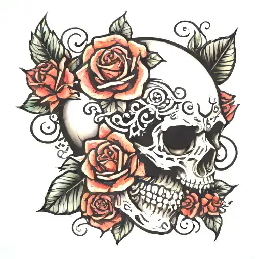 Skull And Roses