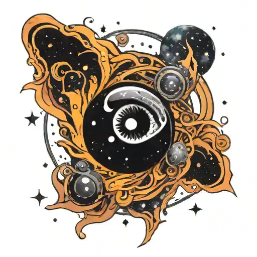 Black Hole In The Middle Of A Galaxy Filled With Stars