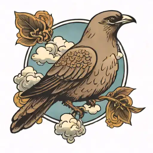 The Word Longoria With Doves And Cloud Background