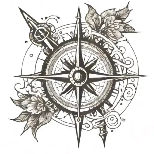 Compass Needle Pointing North