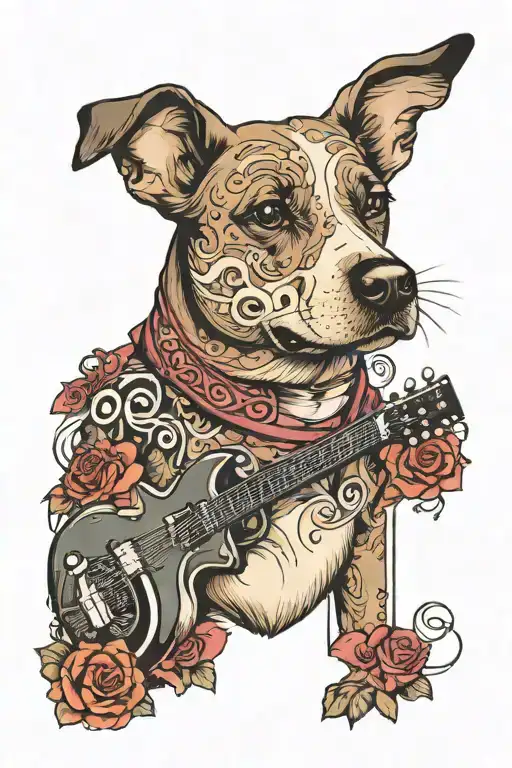 Dog And Music Notes