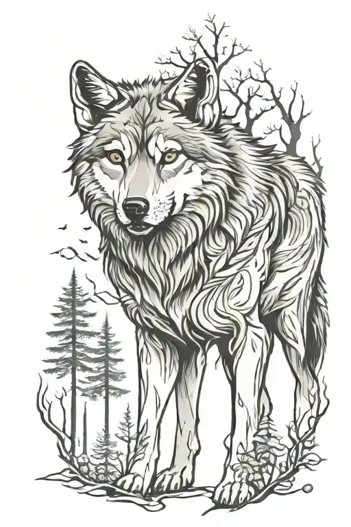Wolf In The Woods