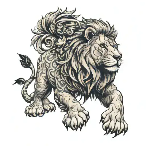 Lion Realism Style