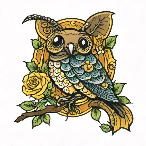 June Bug With Dog Wood Tree And Yellow Texas Rose