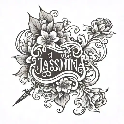 Name I Love You Jasmina With A Script Font Tattoo Design Inspired