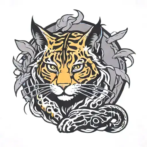 Cat Logo On Predator Sitting