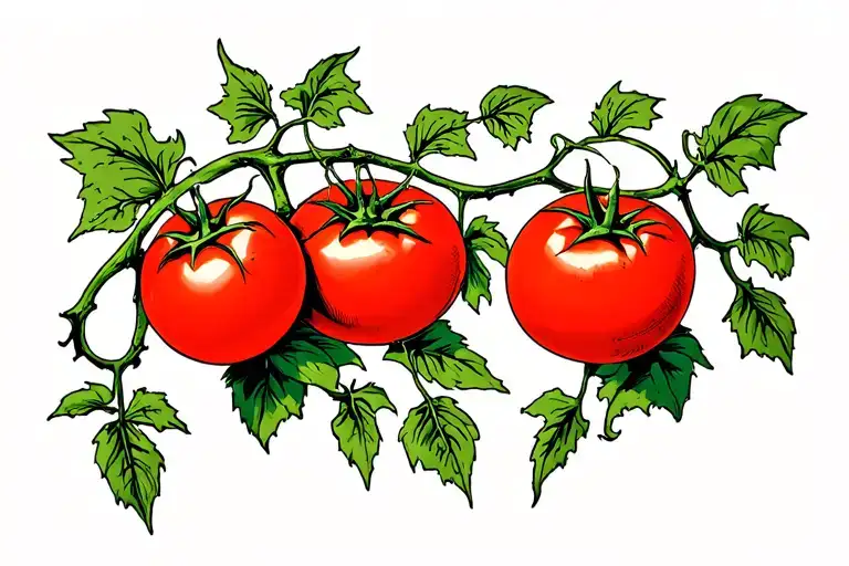 Tomatoes On A Vine