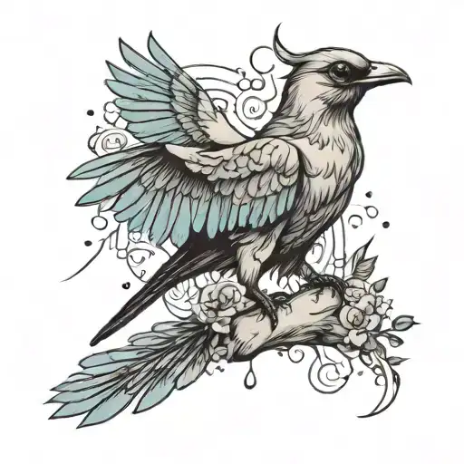 A Bird Picking Someone Up From Falling