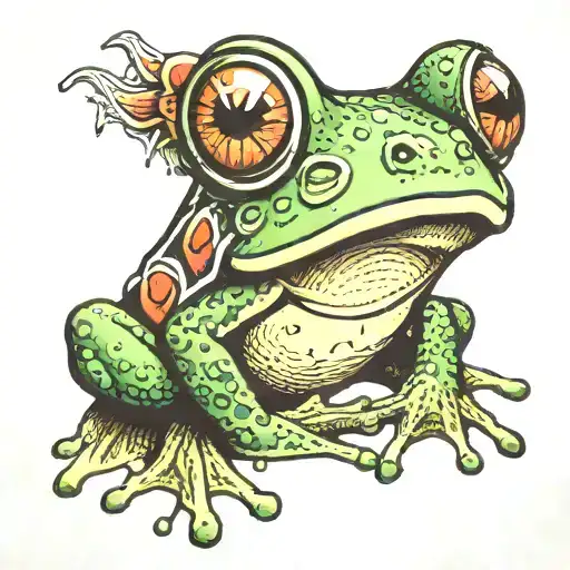Frog With Kiss Mark On Nose