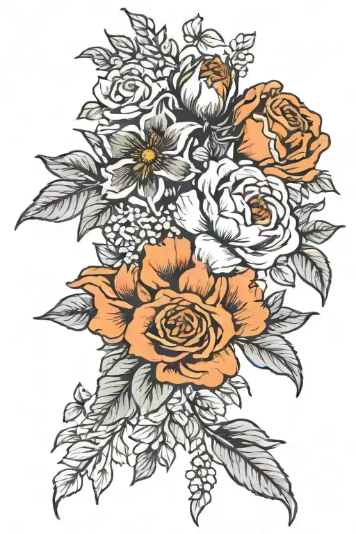 September And December Birth Flower Bouquet