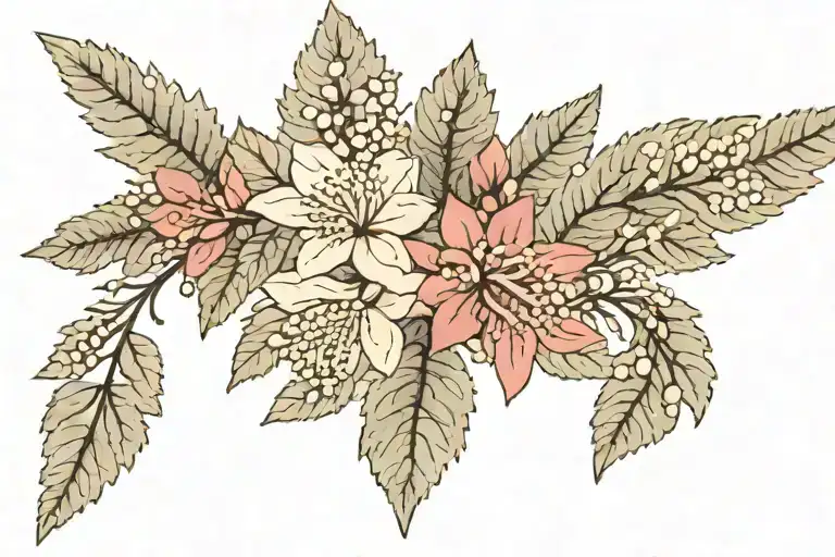 Black And White Astilbe Flower Simple