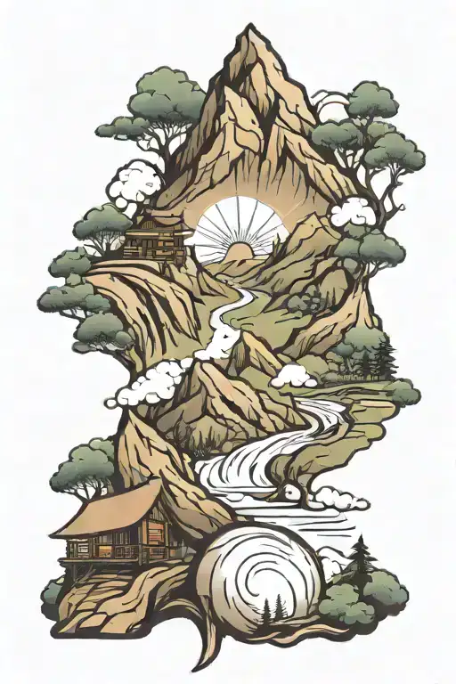 Mountain Theme Sleeve