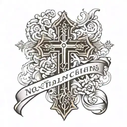 Christian Cross With Names