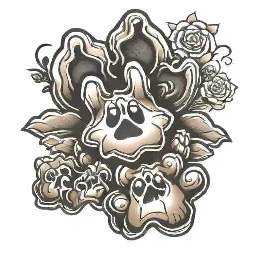 Paw Prints For A Dog That Passed Away