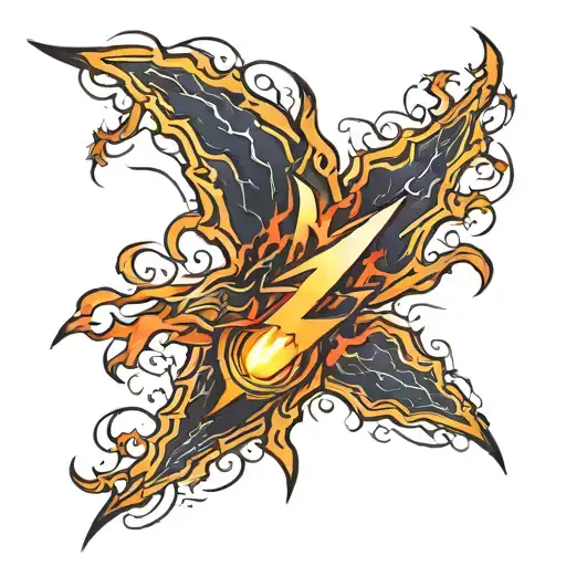 Lightning Bolts And Fire