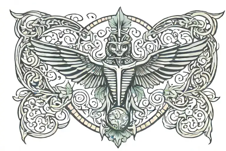 Egyptian God's With The Name Ivy In The Middle On Chest