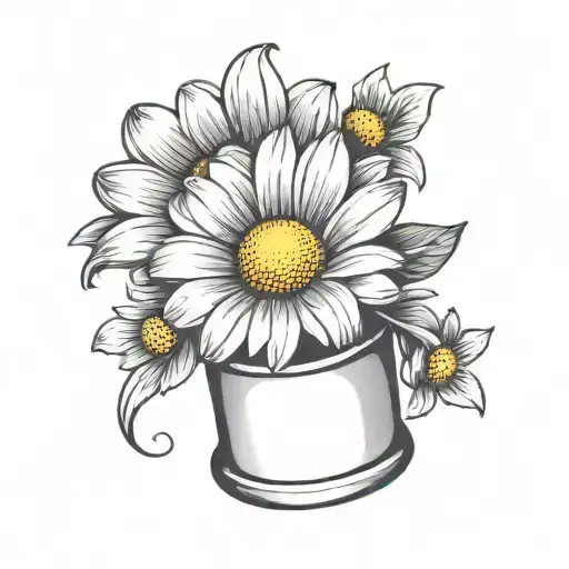 Daisy Flower In Thimble