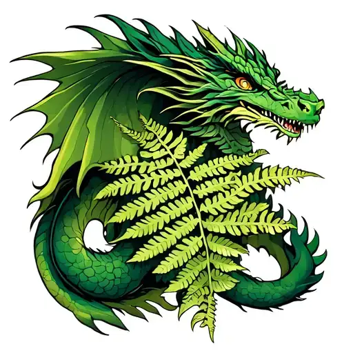 Whimsicaldragon Holding Fern Leaf