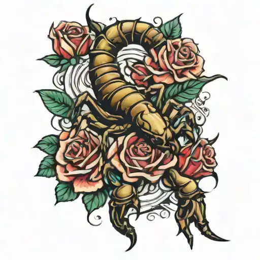 Scorpion And Roses