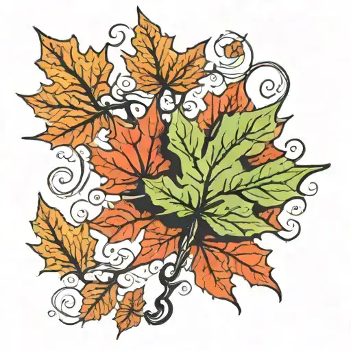 Maple Leaf Coming From Branch