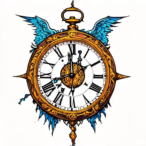 Saggitarius Holding A Clock