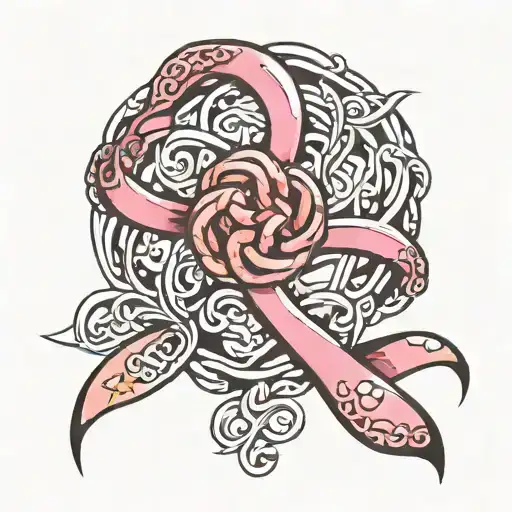 Breast Cancer Ribbon Cletic Eternity Knot