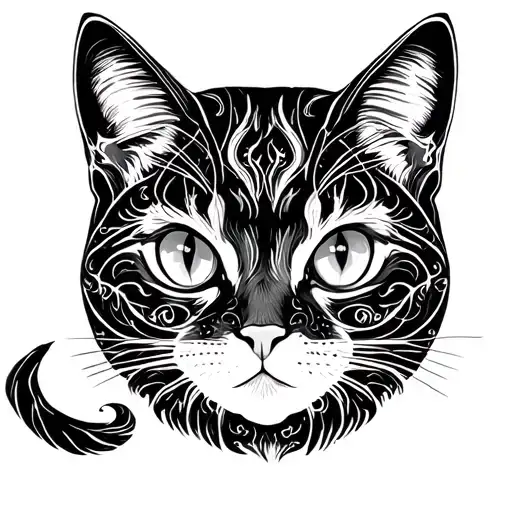 Cat Silhouette Blending