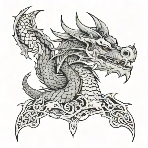 Dragon On Side Neck