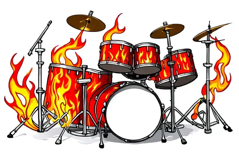Illusion Drum Set Fire