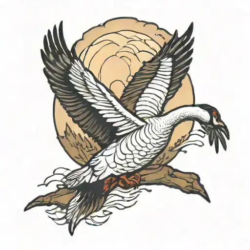 Realistic Goose Mountain Background