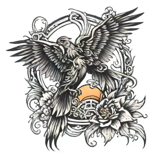 Phoenix And Sun And Moon