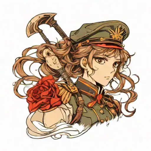 Anime Girl In Historic Military Uniform