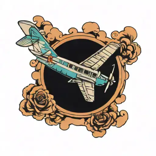 Airplane Over Chicago Sky