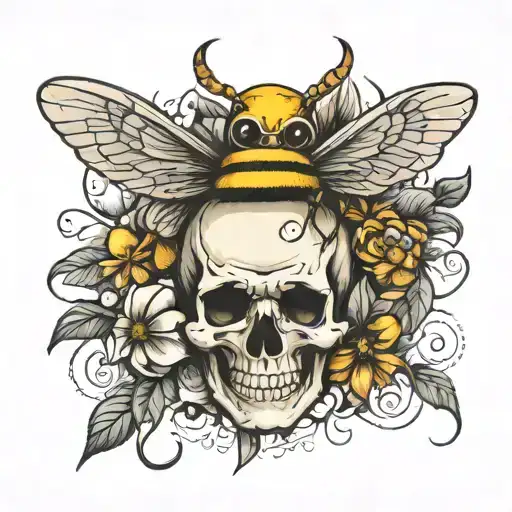 Skull And Bee