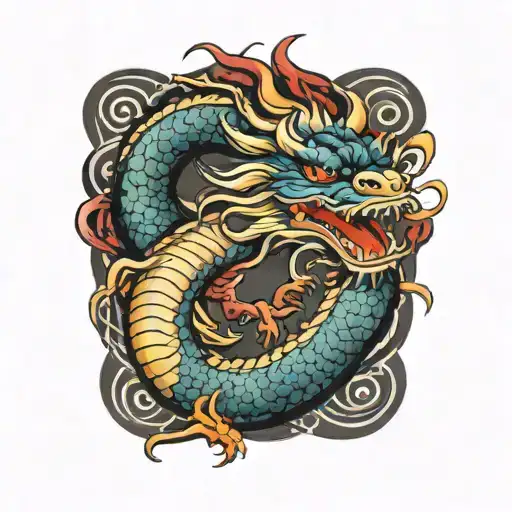 Japanese Dragon Streched