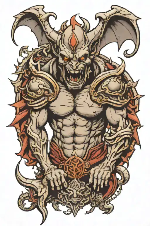 Gargoyle Scary Warrior Protector Shoulder Cover Up