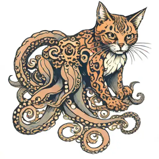 Octopus And Cat