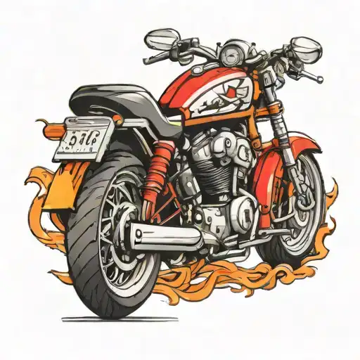 Motorcycle And A Car