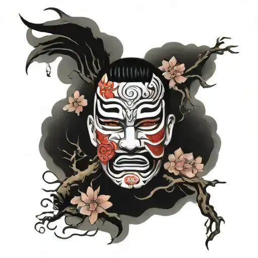 Japan Mask Of Family Tree