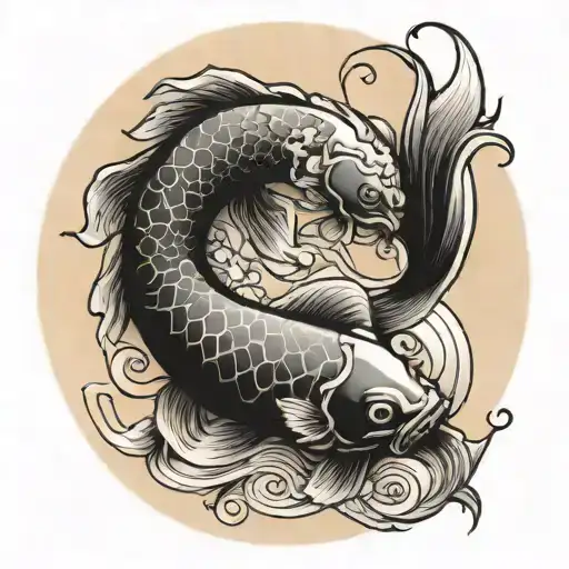 Yin And Yang Koi Fish Yin Yang