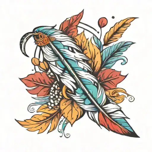 Feather With Color Scheme
