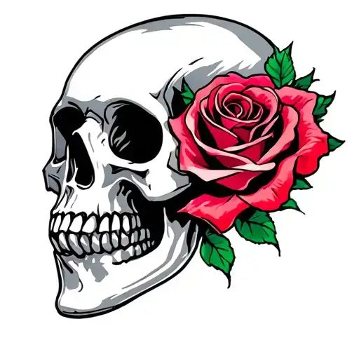 Skull And Rose Made